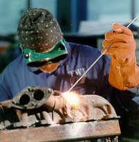 Weld repair on cast iron